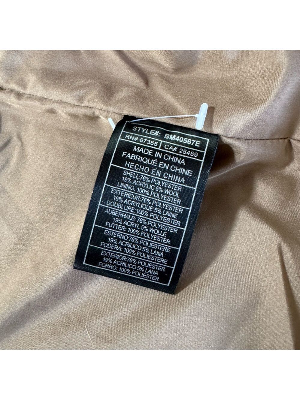 Evereve Rose Coat Brown Heavy Pea Coat Size XS NWOT - Picture 7 of 8